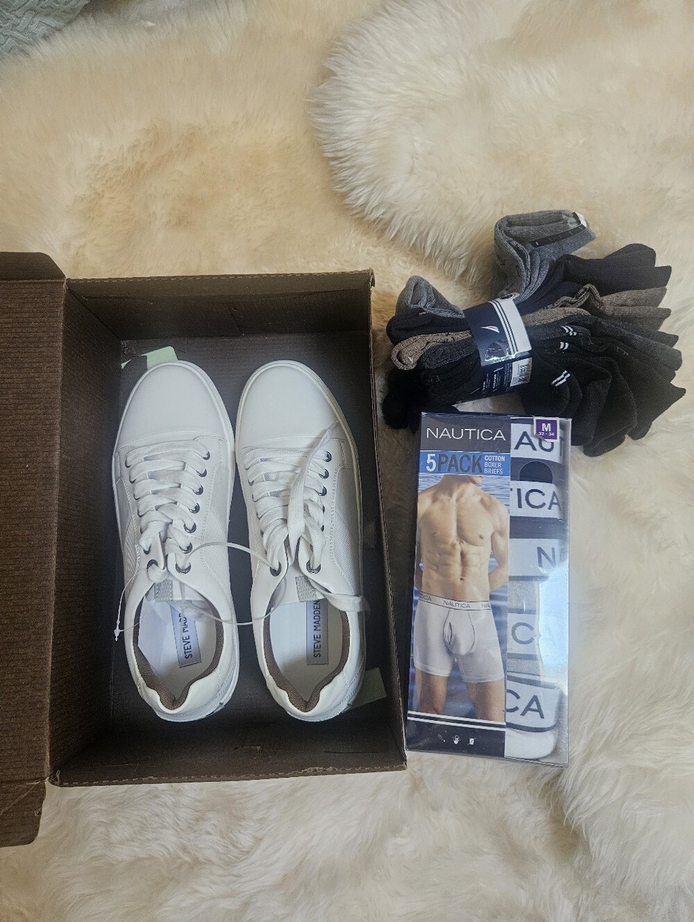 Steve Madden White Low-Profile Lace-Up Sneakers